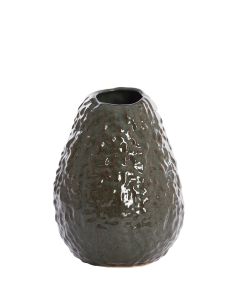 D - Vase deco 22,5x22x29,5 cm AVOCADO ceramics brown+green