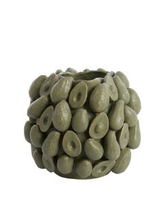 Vase deco 36x35,5x31,5 cm AVOCADO ceramics olive green