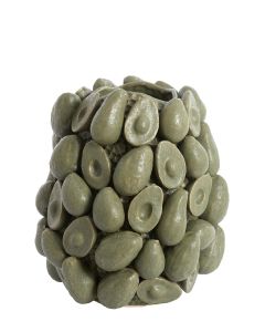 Vase deco Ø33x37,5 cm AVOCADO ceramics olive green