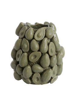 Vase deco Ø33x37,5 cm AVOCADO ceramics olive green