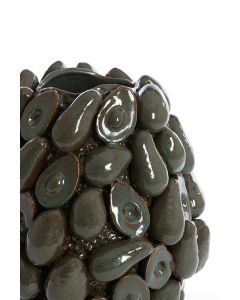 Vase deco Ø33x37,5 cm AVOCADO ceramics brown+green