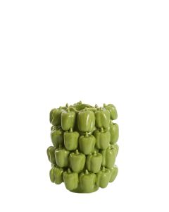 Vase deco 23,5x23x32,5 cm BELLPEPPER ceramics shiny green