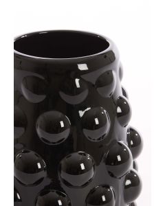 A - Vase Ø15,5x19 cm HAROA glass black