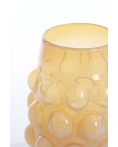 Vase Ø24x30 cm HAROA glass light yellow