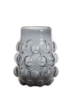 Vase Ø24x30 cm HAROA glass smoked grey
