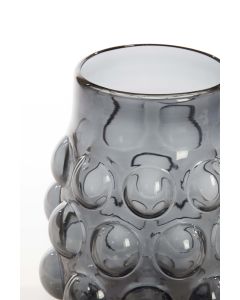 A - Vase Ø24x30 cm HAROA glass smoked grey