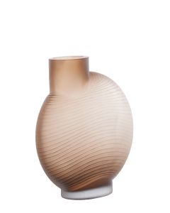A - Vase 33x16,5x36,5 cm TORNA glass brown