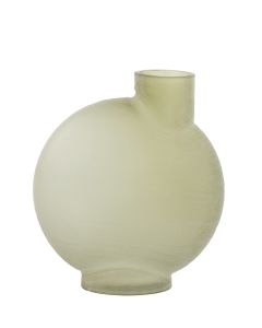 Vase 33x16,5x36,5 cm TORNA glass olive green