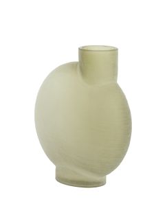 Vase 33x16,5x36,5 cm TORNA glass olive green