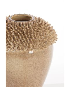 Vase deco 28x27,5x31,5 cm SANGKU ceramics taupe