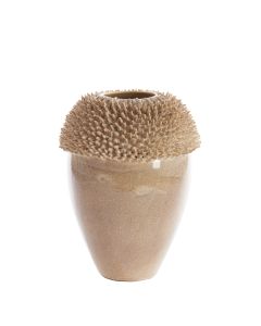 Vase deco 33x32x47,5 cm SANGKU ceramics taupe