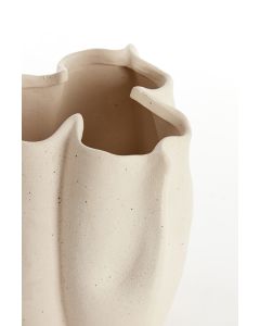 Vase deco 15x14,5x19 cm SANGULI ceramics cream