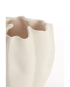 Vase deco 28x27,5x36,5 cm SANGULI ceramics cream