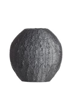 Vase deco 40,5x11x40 cm NIVICA matt black