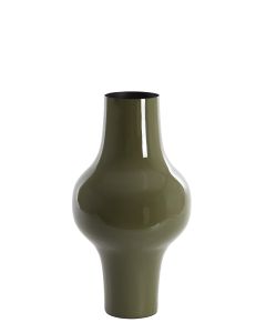 Vase deco Ø22x40 cm SINDO shiny dark olive green