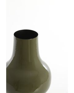 Vase deco Ø22x40 cm SINDO shiny dark olive green