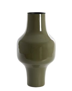 Vase deco Ø27x49 cm SINDO shiny dark olive green