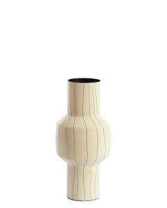 Vase deco Ø14x30 cm SENUMA shiny white+black
