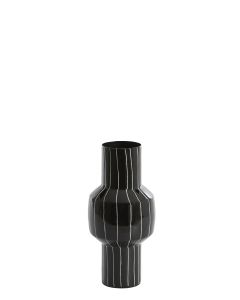 Vase deco Ø14x30 cm SENUMA shiny black+white
