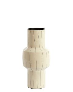 Vase deco Ø16x33 cm SENUMA shiny white+black