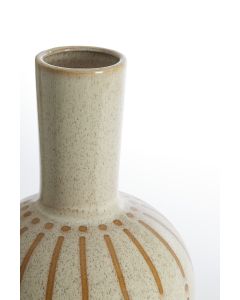 Vase deco Ø34x52 cm ULLOA ceramics shiny cream+brown