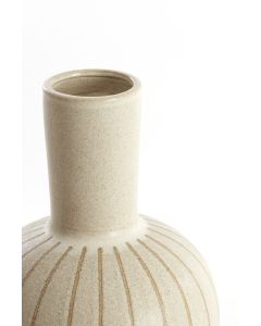 Vase deco Ø28,5x42 cm ULLOA ceramics matt sand+brown