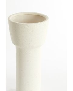 Vase deco Ø22x46 cm ALSACIA ceramics matt cream