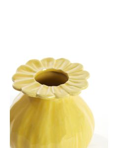 Vase deco Ø14x13 cm REWA ceramics yellow