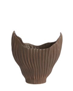 Vase deco 26x20,5x28,5 cm MORABA dark brown