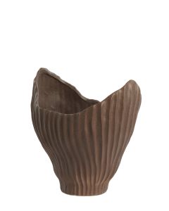 Vase deco 26x20,5x28,5 cm MORABA dark brown