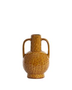 Vase deco Ø16x25,5 cm ZIRO ceramics shiny ocher yellow
