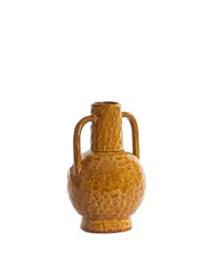 Vase deco Ø16x25,5 cm ZIRO ceramics shiny ocher yellow