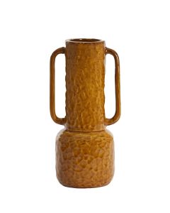 Vase deco 18x14,5x34,5 cm ZIRO ceramics shiny ocher yellow
