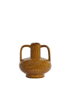 Vase deco Ø19,5x20 cm ZIRO ceramics shiny ocher yellow