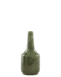 Vase deco Ø13x28,5 cm TEZU ceramics shiny dark green