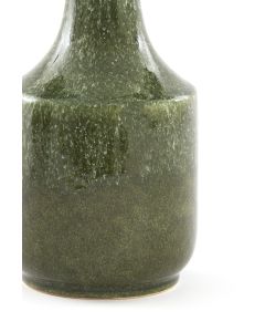 Vase deco Ø13x28,5 cm TEZU ceramics shiny dark green