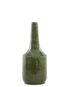 Vase deco Ø14,5x35,5 cm TEZU ceramics shiny dark green