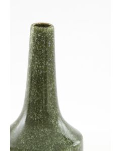 Vase deco Ø14,5x35,5 cm TEZU ceramics shiny dark green