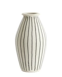 Vase deco Ø23,5x43 cm DIPHU ceramics cream-black