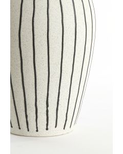 Vase deco Ø23,5x43 cm DIPHU ceramics cream-black