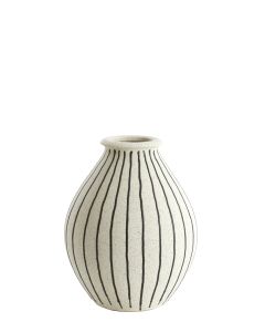 Vase deco Ø23x29 cm DIPHU ceramics cream-black