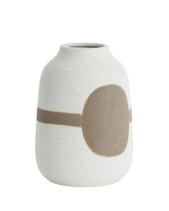 Vase deco Ø19x26 cm DANAI ceramics matt cream-brown