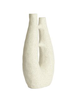 Vase deco 22x11x41 cm KATHA ceramics matt cream