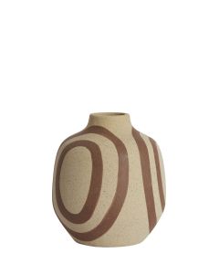 Vase deco Ø16x18,5 cm UMYA ceramics matt sand-terra