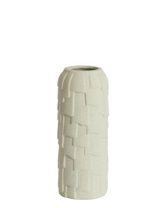 Vase deco Ø14x34,5 cm LEIMA ceramics matt cream