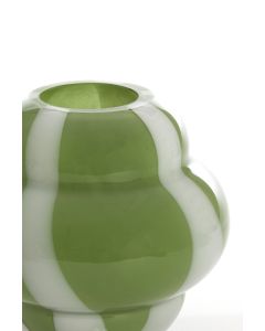 Vase Ø22x20 cm YLIEN glass green-white