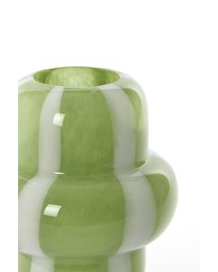 Vase Ø20x26 cm YLIEN glass green-white