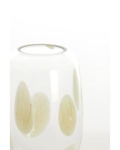 Vase Ø12x16 cm NENON glass clear-cream