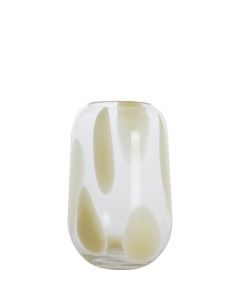 Vase Ø15,5x24 cm NENON glass clear-cream