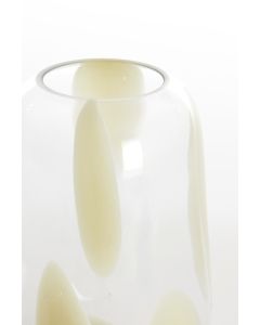 Vase Ø15,5x24 cm NENON glass clear-cream